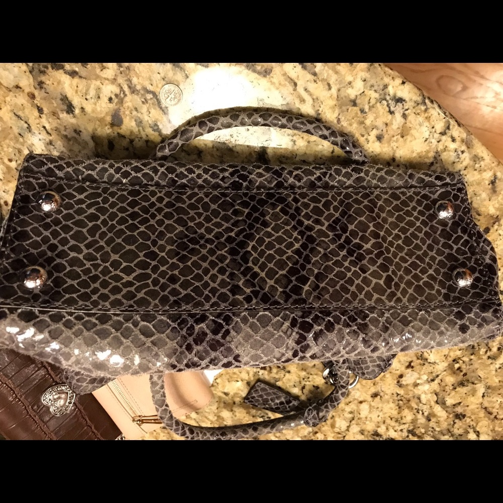Michael Kors  silver snakeskin leather bag